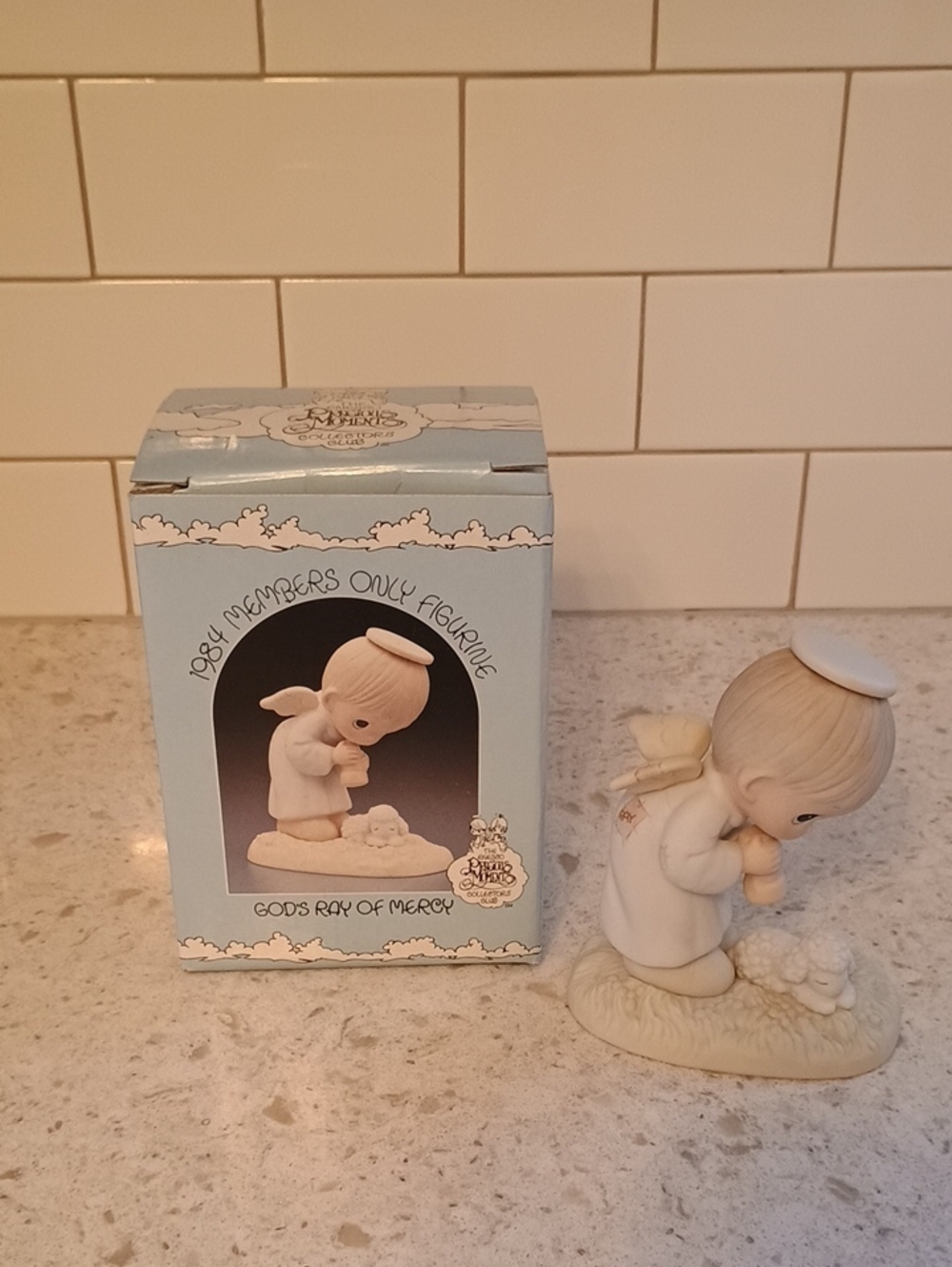 1984 Members Only Precious Moments Figurine "Gods Ray Of Mercy"